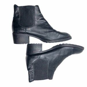 Cole Haan Womens Ankle Boots Women's 8 Black Leather Pull On Vintage